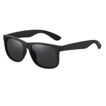 Imagem de Óculos de Sol Esportivo Retangular Unissex com Lentes Polarizadas - Ideal para Corrida, Beach Tennis e Vôlei - Proteção UV400 - Kranndom (Preto, Preto)