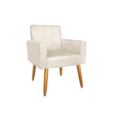 Imagem de Poltrona para Salão de Beleza, Manicure e Penteadeira - Confortável, Durável e Estilosa para Uso Comercial e Residencial (Bege)