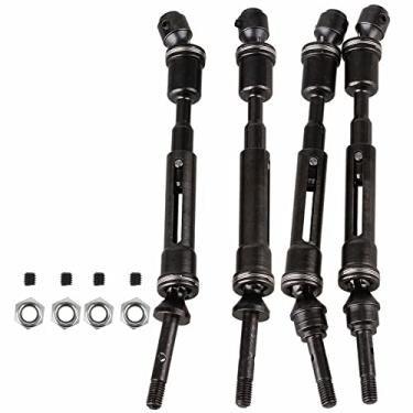 Imagem de 4 Pieces RC 1:10 Universal Driven Shafts Titanium Front Rear Driven Dogbone for Short Truck