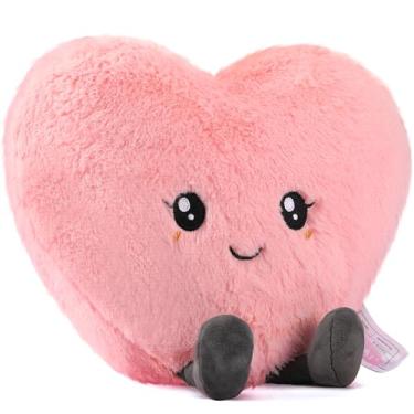 Imagem de GEOPAI Bonito pelúcia rosa coração travesseiro amor travesseiro almofada brinquedo almofadas coração vivo decoração travesseiro almofada de aquecimento micro-ondas para mulheres namoradas di
