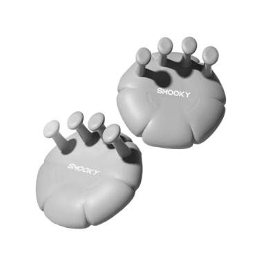 Imagem de oshhni Separadores de dedos, compactos e respiráveis, para academia em casa, fortalecedores de panturrilha para pés planos, Cinza