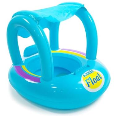 Imagem de Boia Infantil Para Piscina Com Cobertura Bote Inflável, Flutuador para Bebê Com Assento (Menino)