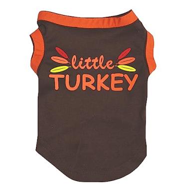 Imagem de Petitebella Camiseta Little Turkey Feathers Puppy Dog (marrom/laranja, 2GG)