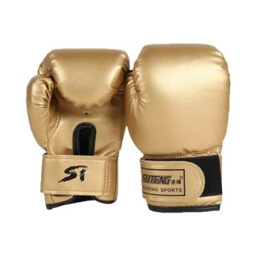 Imagem de Luvas De Boxe MMA Para Crianças Em Couro PU Luvas Profissionais De Tre