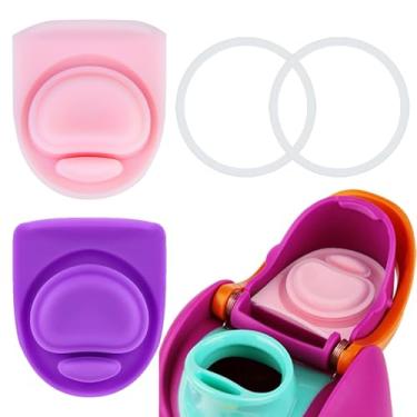 Imagem de GIcGIeo 2 conjuntos de rolha de substituição de vedação e anel de vedação O para tampa Owala FreeSip, tampas de silicone para garrafa de água, peças de boca de tampa superior compatíveis com Owala
