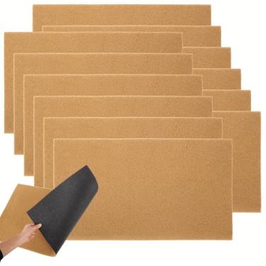 Imagem de Anmrept Pacote com 6 capachos de coco artificial em branco para pintura, tapetes de boas-vindas DIY inacabados 76 x 43 cm – Fibra antiderrapante para interior/exterior, porta da frente, varanda, pátio