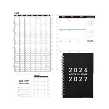 Imagem de Planejador Mensal Estudantil 2026-2027 Com Capa De PVC, Calendário De 