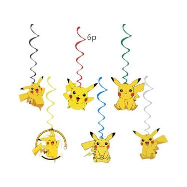 Imagem de Decorações De Festa De Aniversário Pokémon, Banners De Espirais Penden