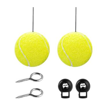 Imagem de Sandfren Auxílio de estacionamento de bola de tênis para garagem, 2 peças, sistema de guia de estacionamento ajustável, kit assistente de sensor com cordas e ganchos de parafuso, indicador de rolha