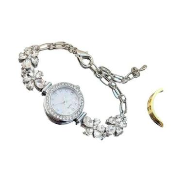 Imagem de Relógio De Pulso Feminino De Moda Com Bracelete De Quartzo, Fecho De F