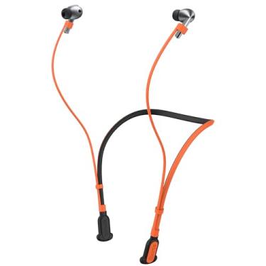 Imagem de Capa para Samsung Galaxy Buds3 FE (2025) / Buds3 Pro (2024) / Buds 3 (2024), pulseira, pulseira esportiva de silicone macio, cabo antiperda de fone de ouvido sem fio, preto com laranja