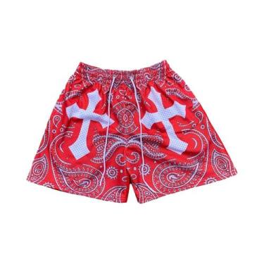 Imagem de Bermudas Esportivas Masculinas De Secagem Rápida Para O Verão, Estampa