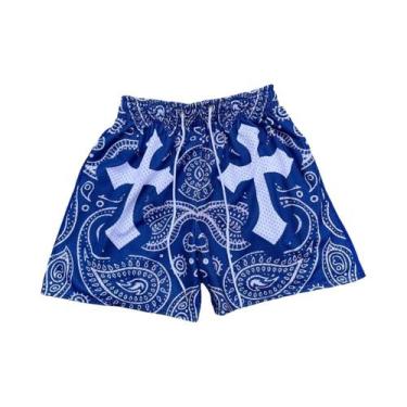 Imagem de Bermudas Esportivas Masculinas De Secagem Rápida Para O Verão, Estampa