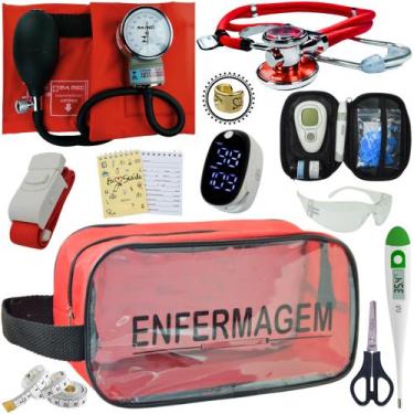 Imagem de Kit Enfermagem Aparelho Pressão Esteto Frete Grátis Promocao - Love Sa
