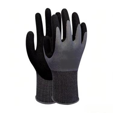 Imagem de 1 Par de Luvas Trabalho Impregnadas com Nitrílico para Jardinagem Manutenção e Armazém Homens Mulheres