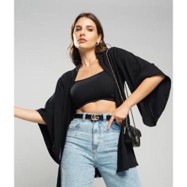 Imagem de Kimono Salvatore Fashion Canelado Feminino-Feminino
