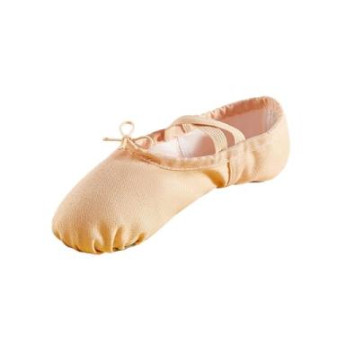 Imagem de Sapatos de dança femininos sola macia cordão plus size tecido treino calçado outono inverno moda interior cadarço, Bege, 34