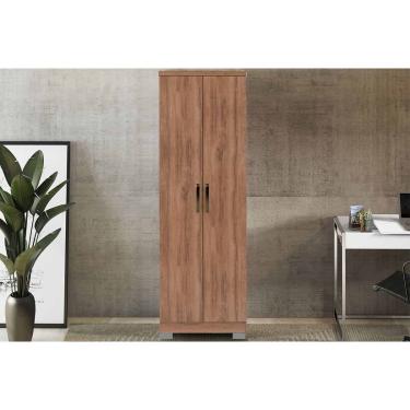 Imagem de Armário Multiuso Lavanderia 424 c/ 2 Portas e Pés Freijo - Carraro