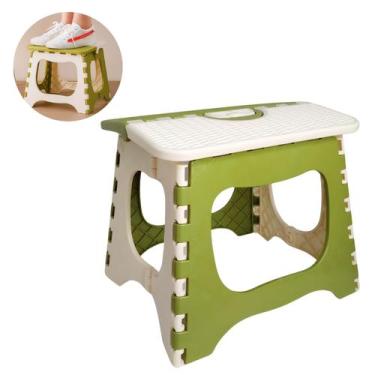 Imagem de Banquinho Dobrável Portátil Verde Camping e Pesca Suporta 90kg - Dassh