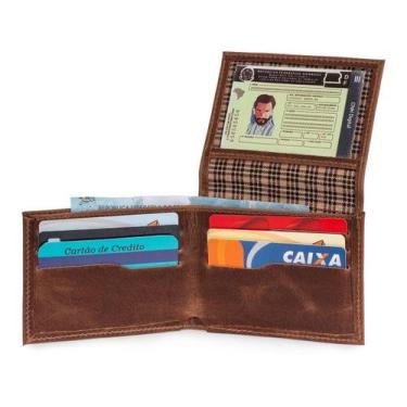 Imagem de Carteira Couro Bovino Mod/l Compartimento Embutido/visor Cnh - Ello Gr