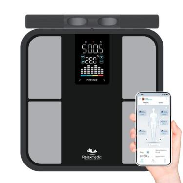 Imagem de Balança Digital De Bioimpedância 8 Sensores Nivora Relaxmedic, U, PRET