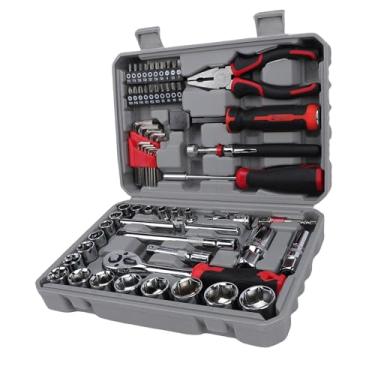 Imagem de Generic Conjunto de Chave de Catraca de 62 Peças de 3/8 de Polegada, Conjunto de Chave de Catraca de Soquete Soquetes de Aço Cromo Vanádio de 21 Peças 6-24 Mm Com Barra de Extensão Alça