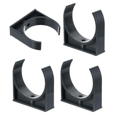 Imagem de Boxonly 4 peças de grampos de tubo de água de PVC clipes de tubulação em forma de U para mangueira de irrigação suporte de tubo de irrigação para 90 mm OD para bandejas de TV, tubos, mangueira