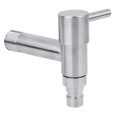 Imagem de Aoresac Torneira de água Montada na Parede para Máquina de Lavar Roupa de Aço Inoxidável G1/2, Alça Elegante Com Acabamento Escovado, Torneira à Prova de Vazamentos para Piscina de