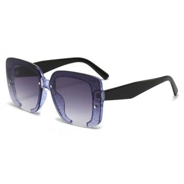 Imagem de Óculos de Sol UV400 - Estampa de Leopardo, Lentes Jelly com Degradê, Armação Grande, para Homens e Mulheres, Ideal para Esportes ao Ar Livre, Corrida e Ciclismo, 03