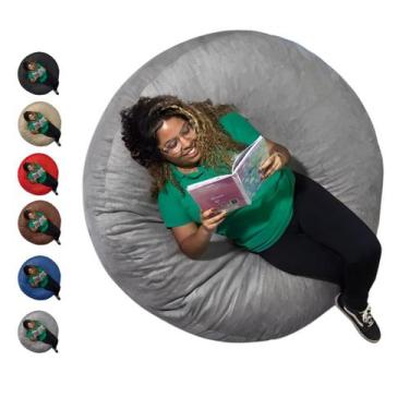 Imagem de Puff Gigante Redondo Decoração Com Enchimento P/ Sala Suede - Mercadão