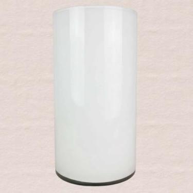 Imagem de Vaso Mesa Decorativo Tubo Cilindrico Vidro Enfeite Flores Casa Escritório Sala Preto Branco Nude 10x20