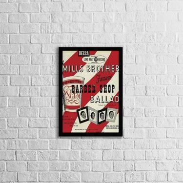 Imagem de Quadro Cartaz Barber Shop 45X34Cm - Com Vidro Moldura Preta