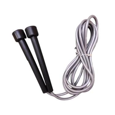 Imagem de oshhni Corda de pular portátil com alças antiderrapantes, ajustável e silenciosa, ideal para treinos em casa, academia e atividades físicas, Cinza