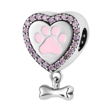 Imagem de Pingentes De Prata 925 Para Mulheres, Charms De Cão E Gato, Contas Par