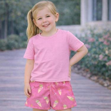 Imagem de Conjunto Infantil Menina Blusa Texturizada e Shorts Estampado em Poliéster 4YOU- Cativa-Feminino