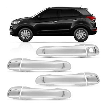 Imagem de Aplique Kit Capa Maçaneta Creta 17 18 19 2020 Cromado 4P