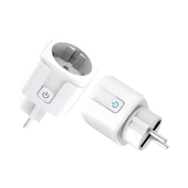 Imagem de Tomada Inteligente WiFi Zigbee 3.0 Padrão EU Com Temporizador 16A 20A 
