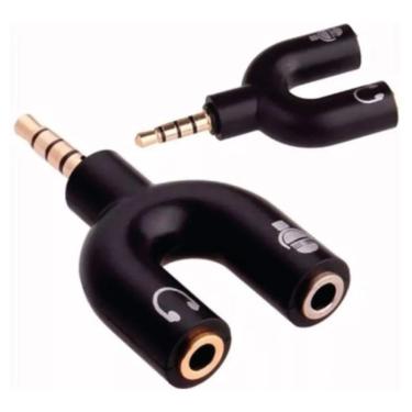 Imagem de Cabo Adaptador Splitter P3 X P2 Fone Microfone Headset Controle Áudio Pc