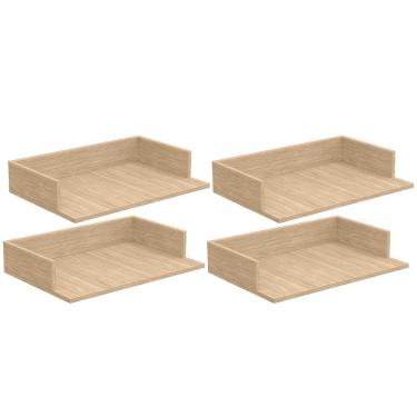 Imagem de Kit 04 Suportes Suspensos Para Micro-ondas Forno 60x40 Cm Class L03 Amadeirado - Lyam