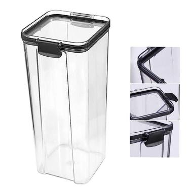 Imagem de Pote Hermetico 1300ml Tampa Trava Veda Conserva Alimento Mantimento Tempero Transparente