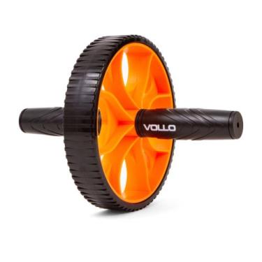 Imagem de Roda de Exercício Abdominal Vollo - Vollo Sports, Laranja e Preto