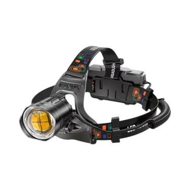 Imagem de Lanterna De Cabeça LED Recarregável À Prova d'Água, Portátil, Com Zoom