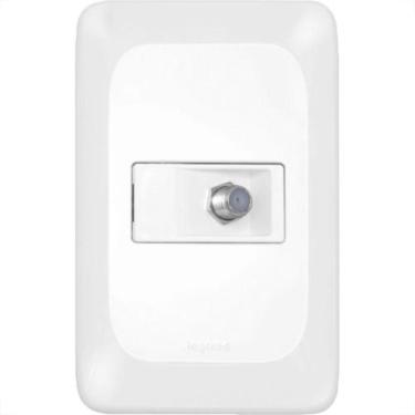 Imagem de Conjunto Pial Pop Modulo Com Placa 4X2 - 1 Tomada Antena Tv. Tipo F