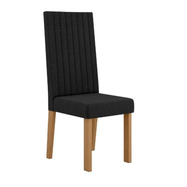 Imagem de Kit 6 Cadeiras Laura Com Encosto – Tecido Veludo Suede Bordado Estrutura 100% MDF – Sonetto