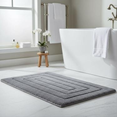 Imagem de Tapete Athenas Hydra Antiderrapante 50x100cm Rozac - Grafite