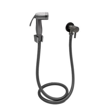 Imagem de Ducha Higiênica Lavatório Chuveirinho Grafite 1/4 - Shop Hidraulica