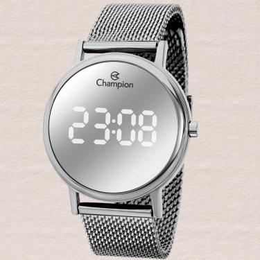 Imagem de Relógio Champion Feminino Digital Espelhado Prata CH40179S