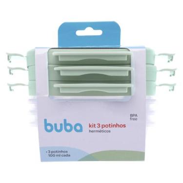 Imagem de Kit 3 Potes Herméticos Buba Com Trava Antivazamento Verde