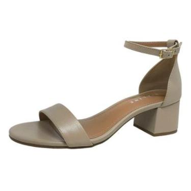 Imagem de Sandalia Feminina Salto Baixo Conforto Leve Moderna Lia Line-Feminino