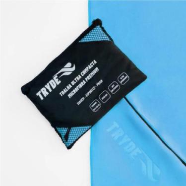 Imagem de Toalha Microfibra Tryde Secagem Rápida Ziper - 1,20mx60cm, Unico, Azul